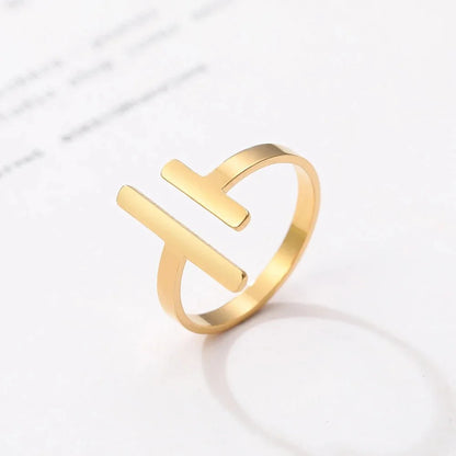 Minimal Adjustable Asymmetric Open Bar Ring