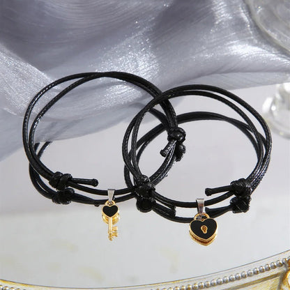 Minimal Lock & Key Couples Bracelets