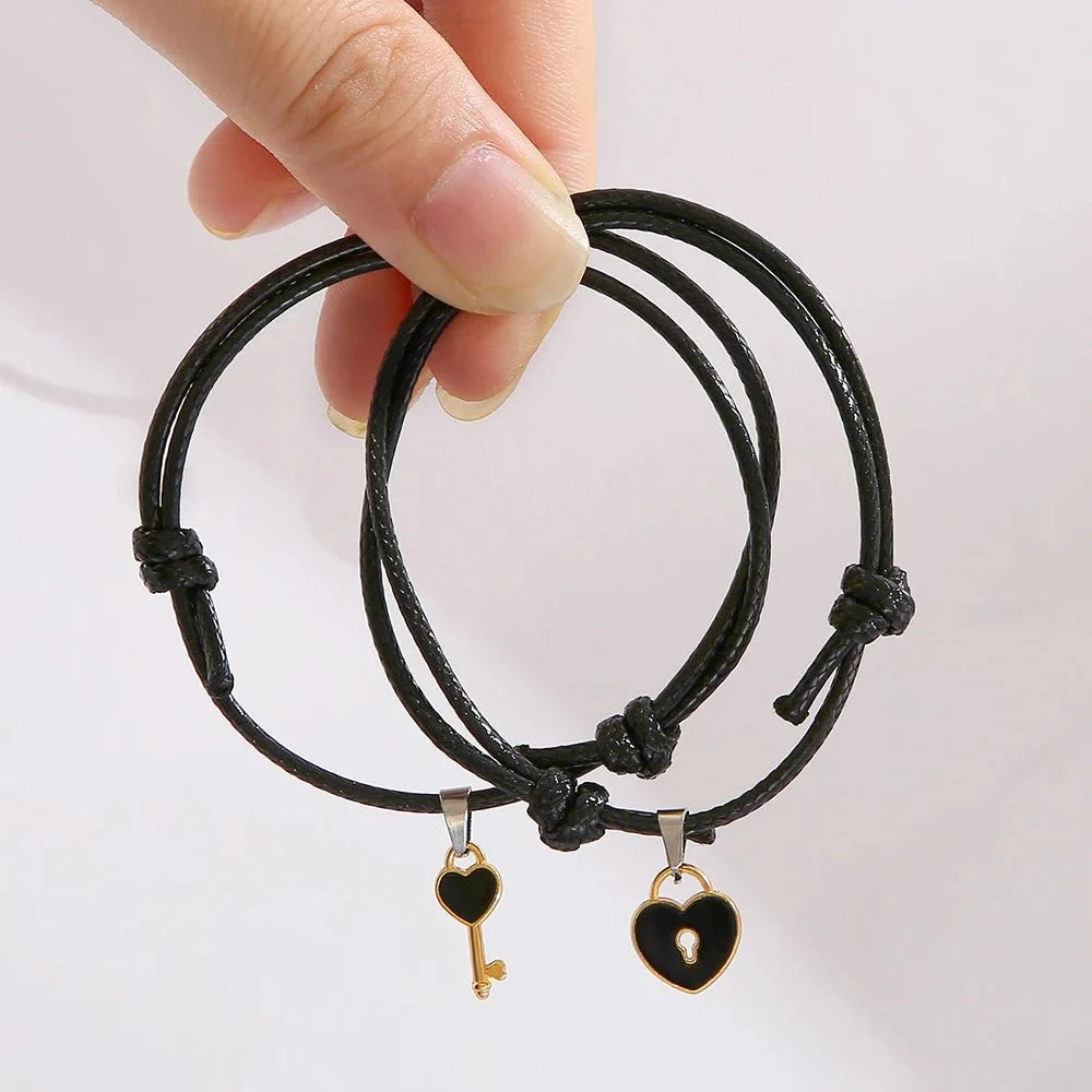 Minimal Lock & Key Couples Bracelets