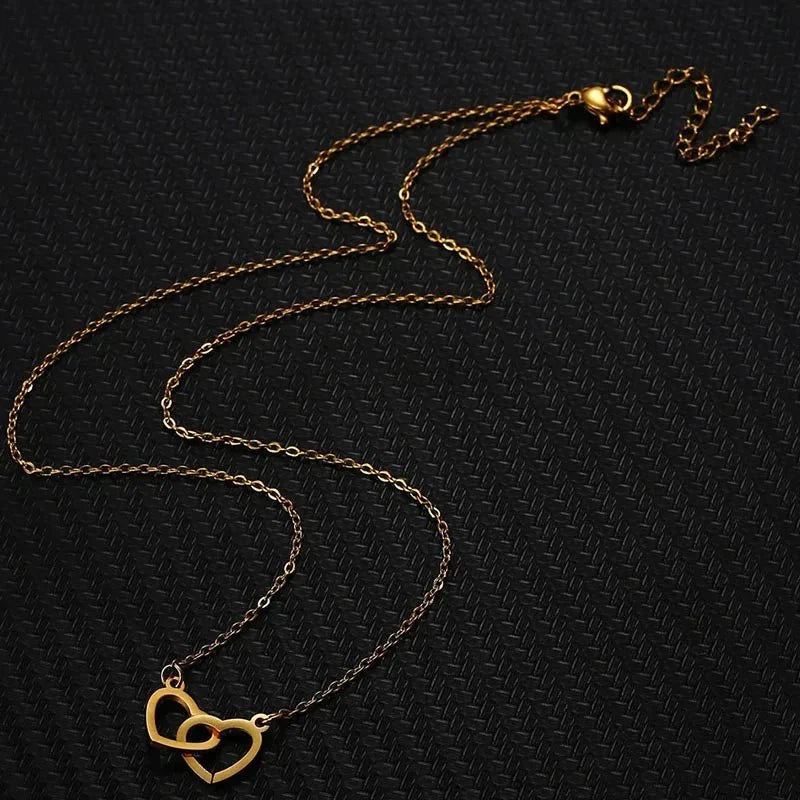 Minimal Love Lock Heart Necklace