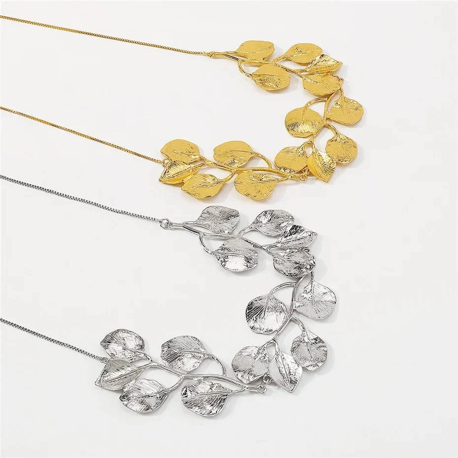 Natures Leaf Statement Necklace