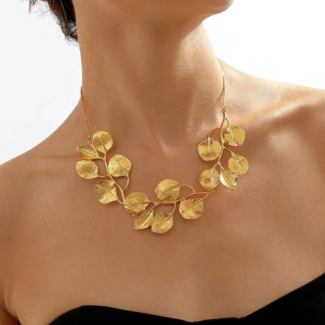 Natures Leaf Statement Necklace