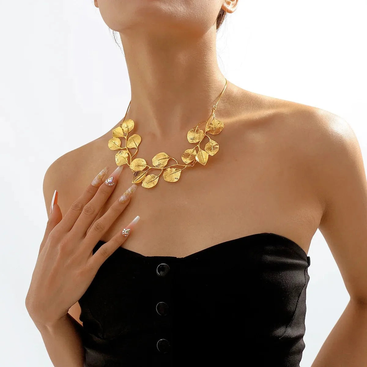 Natures Leaf Statement Necklace