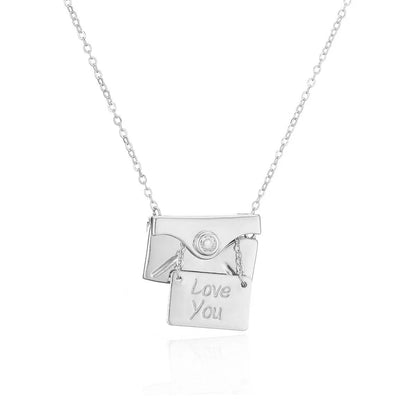 Open & Close I Love You Envelope Necklace