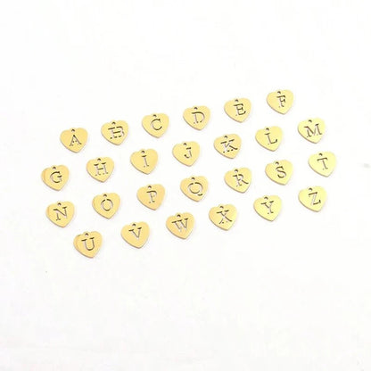 Paperclip Heart Letter Initial Choker Necklace
