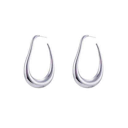 Pear Outlined Hoop Earrings