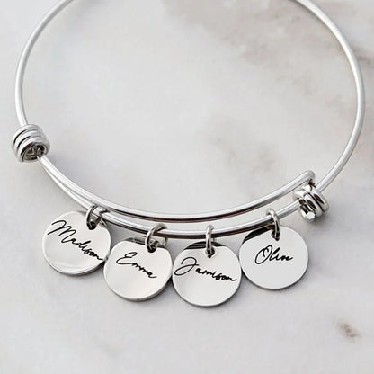 Personalized Family Bangle Bracelet