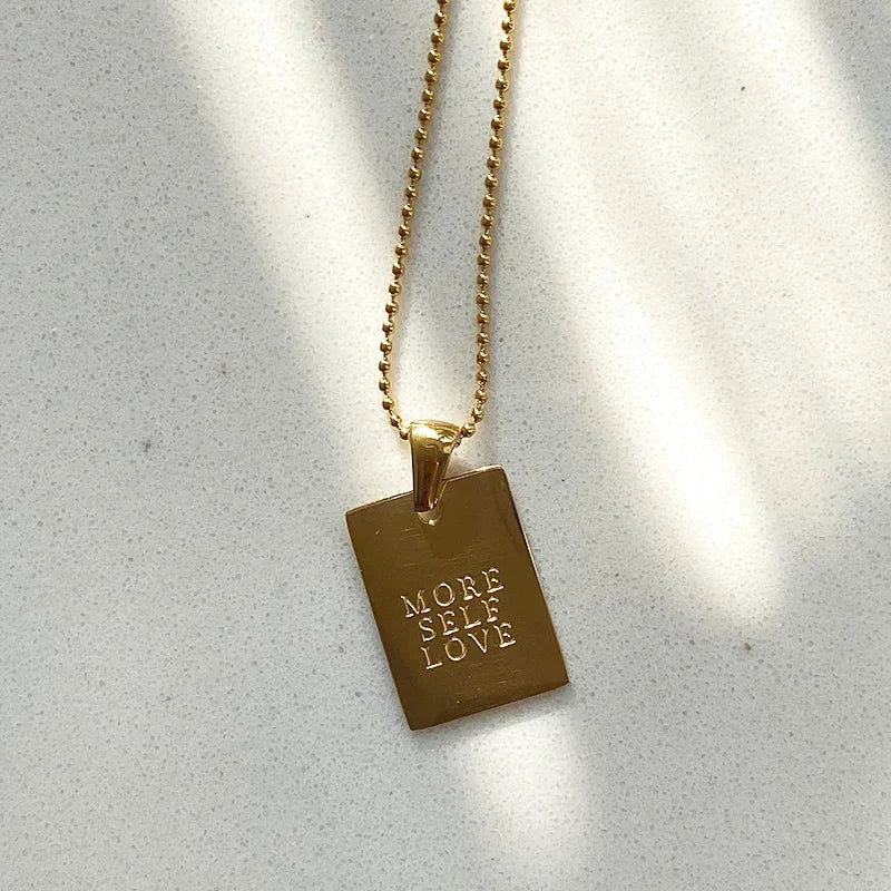 Positive Affirmation Engraved Necklaces