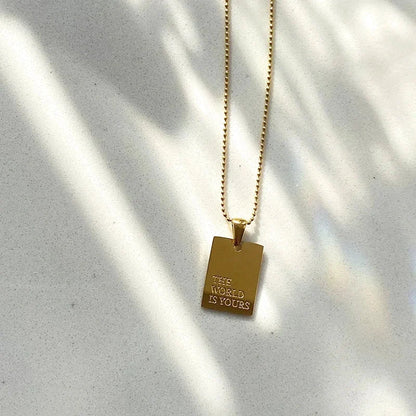 Positive Affirmation Engraved Necklaces