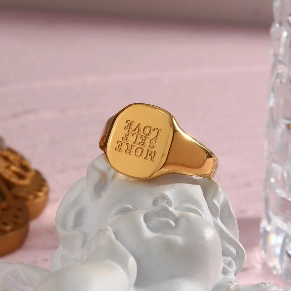 Positive Affirmation Engraved Rings