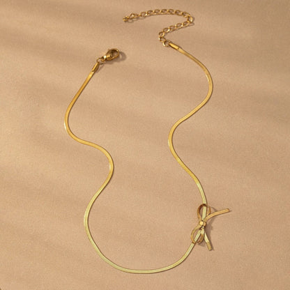 Romantic Dainty Bow Necklace