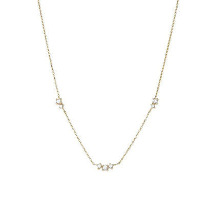 S925 Dainty Triple Zircon Necklace