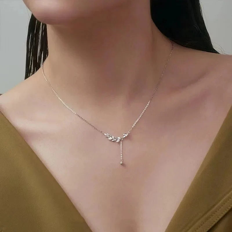 S925 Diamond Tree Botanical Necklace