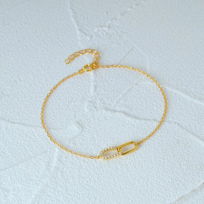 S925 Forever Linked Diamond Contrast Bracelet