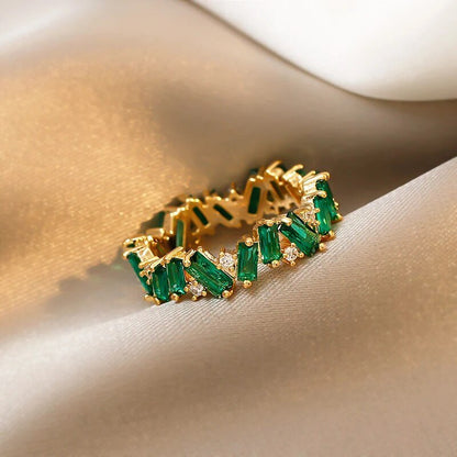 Staggering Baguette Crystal Rings