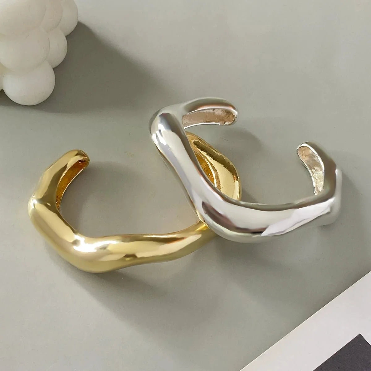 Statement Chunky Wave Bracelets